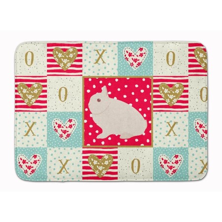 Carolines Treasures 19 x 27 in. Hermelin Rabbit Love Machine Washable Memory Foam Mat CK5391RUG